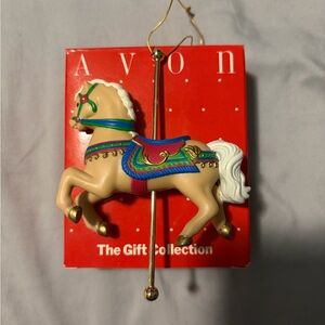 Vintage Avon Festive Carousel Ornament Gallant Steed